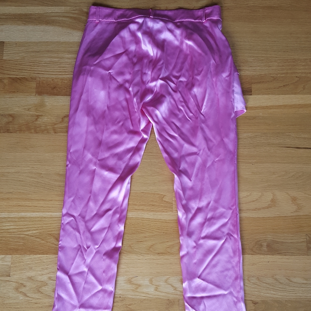 Thomas Wylde $995 Silk Pink Trouser Pants Size M - Picture 8 of 10